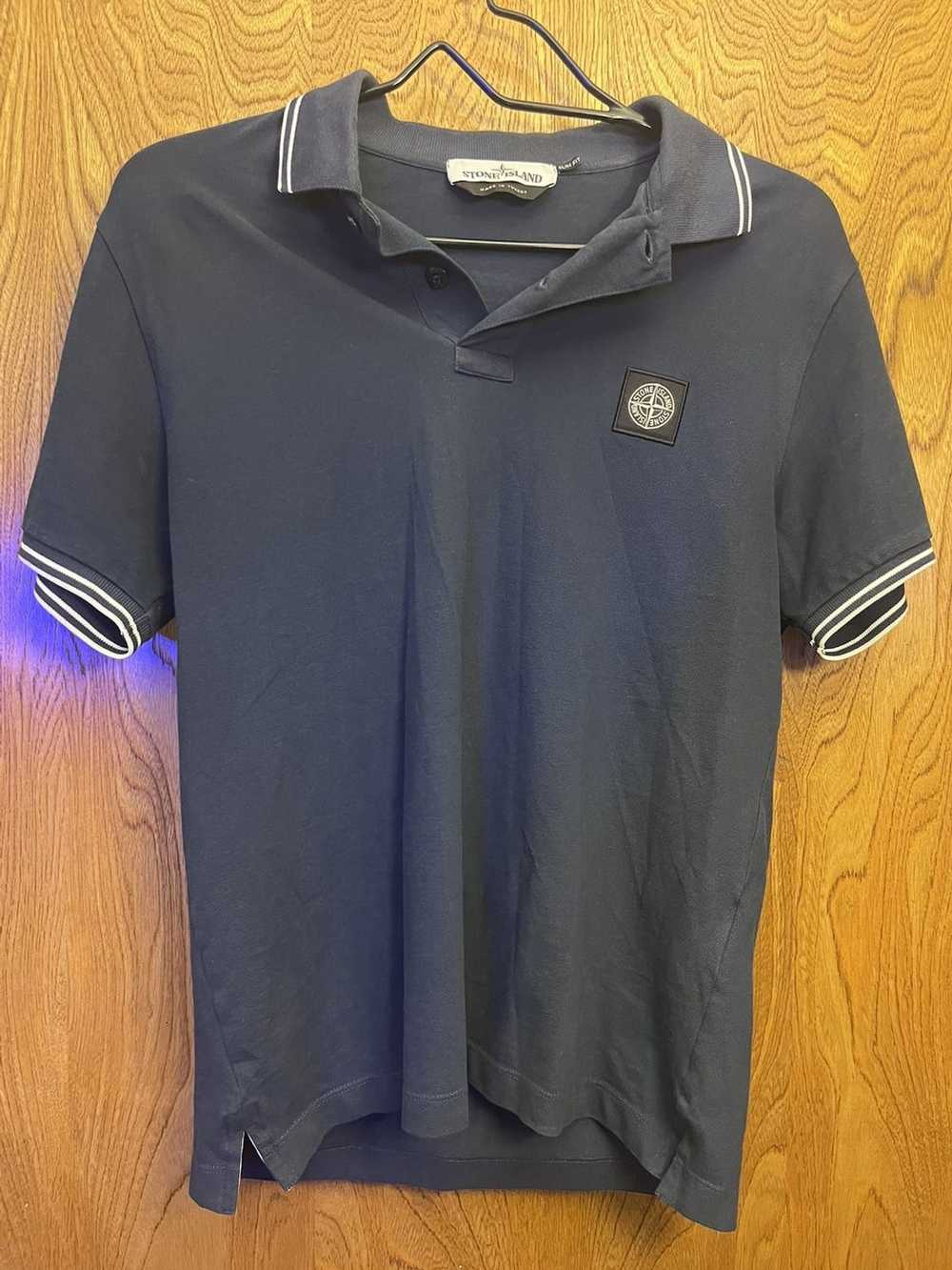 Stone Island Stone Island Navy Polo Shirt - image 1