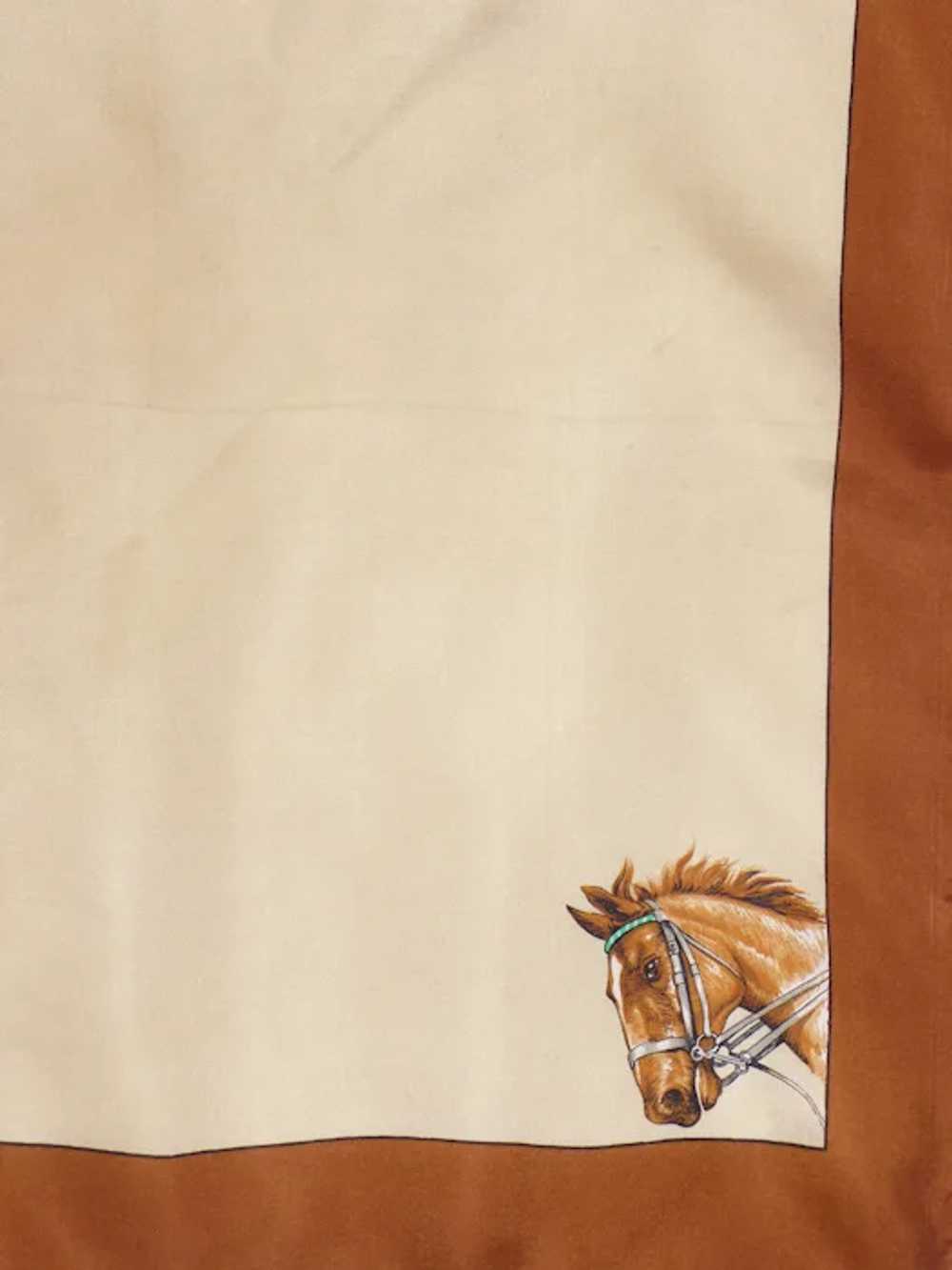 Vintage 1960s Echo Equestrian Horse Silk Scarf Ma… - image 4