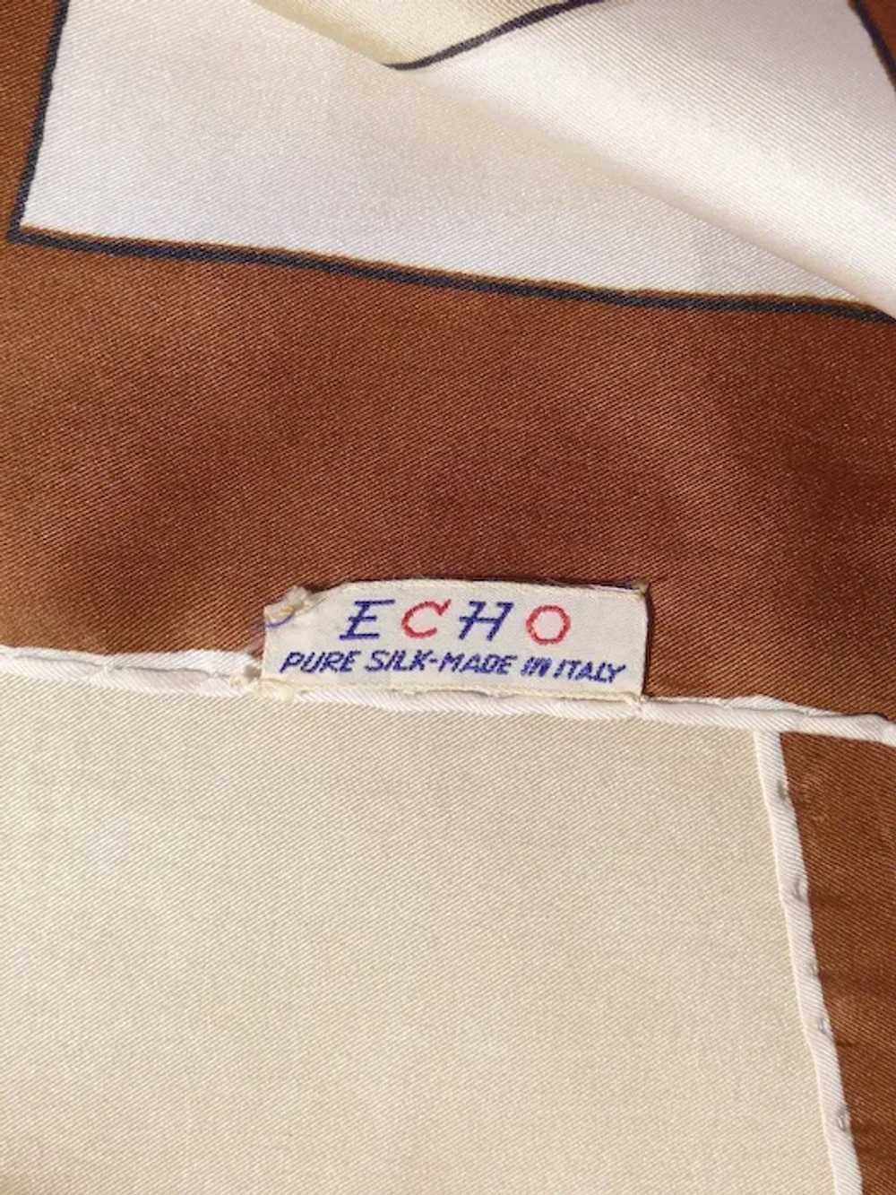 Vintage 1960s Echo Equestrian Horse Silk Scarf Ma… - image 7