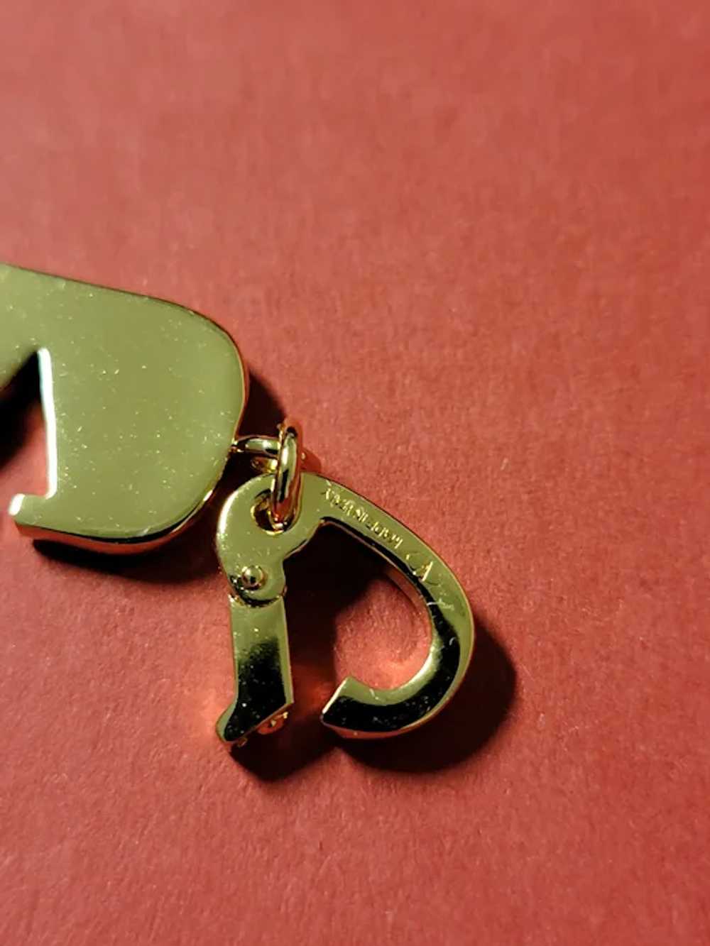 Valentino Garavani V Logo Signature Goldtone Keychain Key Ring