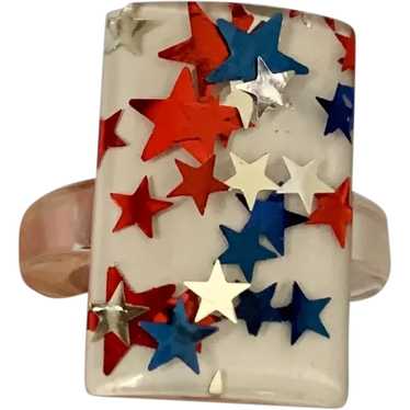 1970s Lucite Star Ring