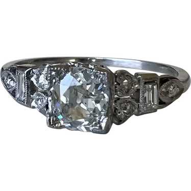 Beautiful Platinum .60Ct Diamond Filigree Engageme