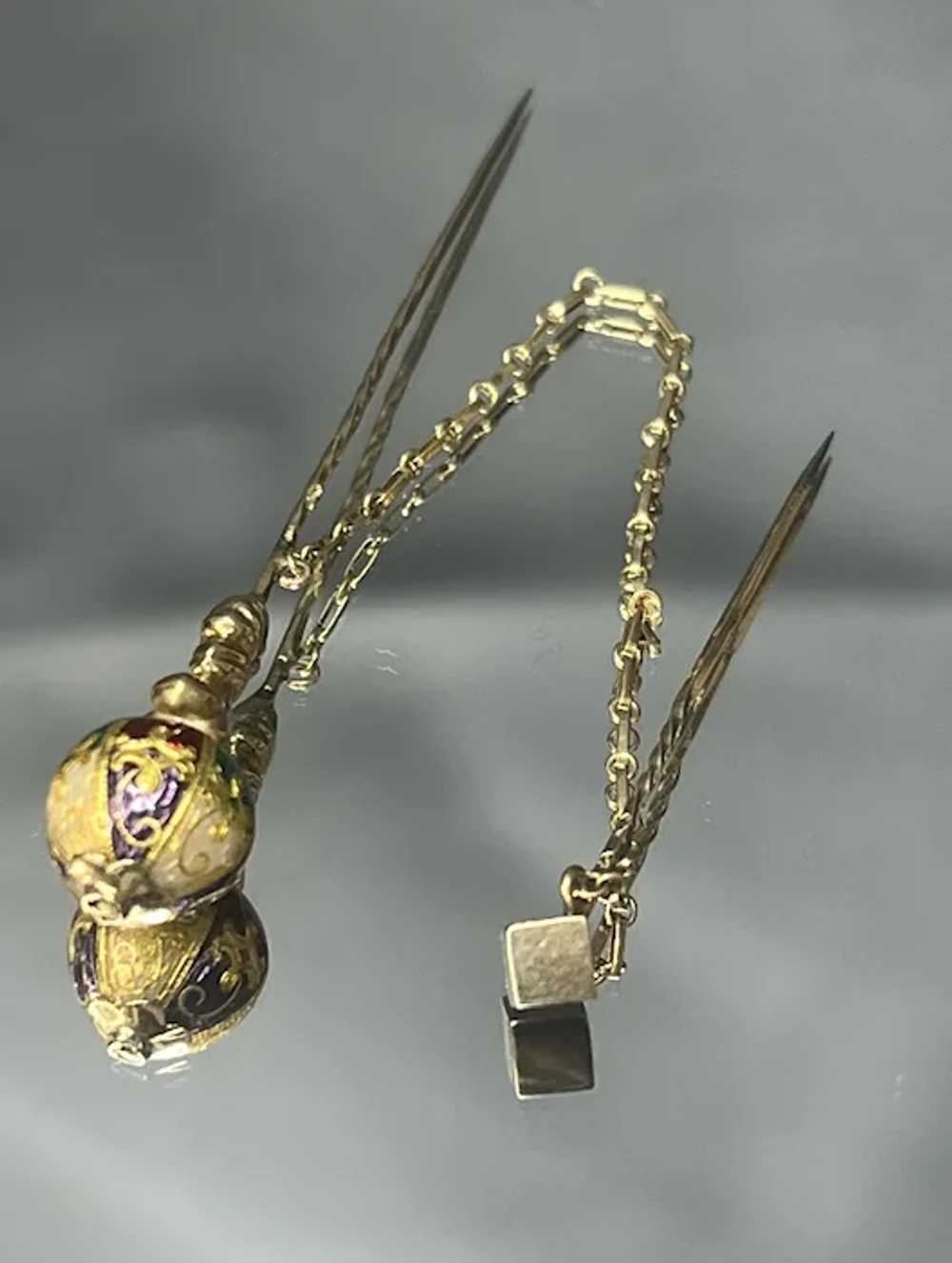 Victorian Austrian Empire 14k Gold Double Stick P… - image 11