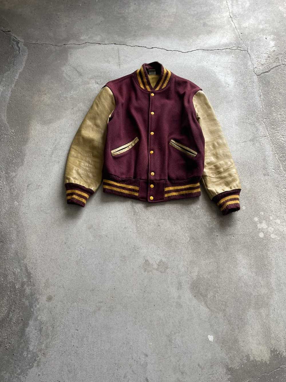 Vintage Vintage 60s blank wool varsity jacket - image 1