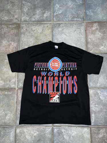 Logo 7 Detroit Pistons "1990 World Champs Back to 