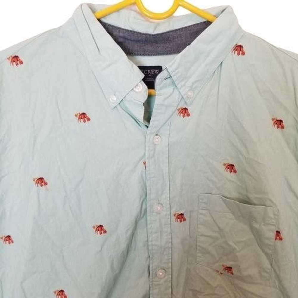 J.Crew J.Crew XL Crab Print Button Down Short Sle… - image 2