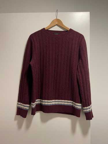 A.P.C. A.P.C. Burgundy 100% Wool Sweater