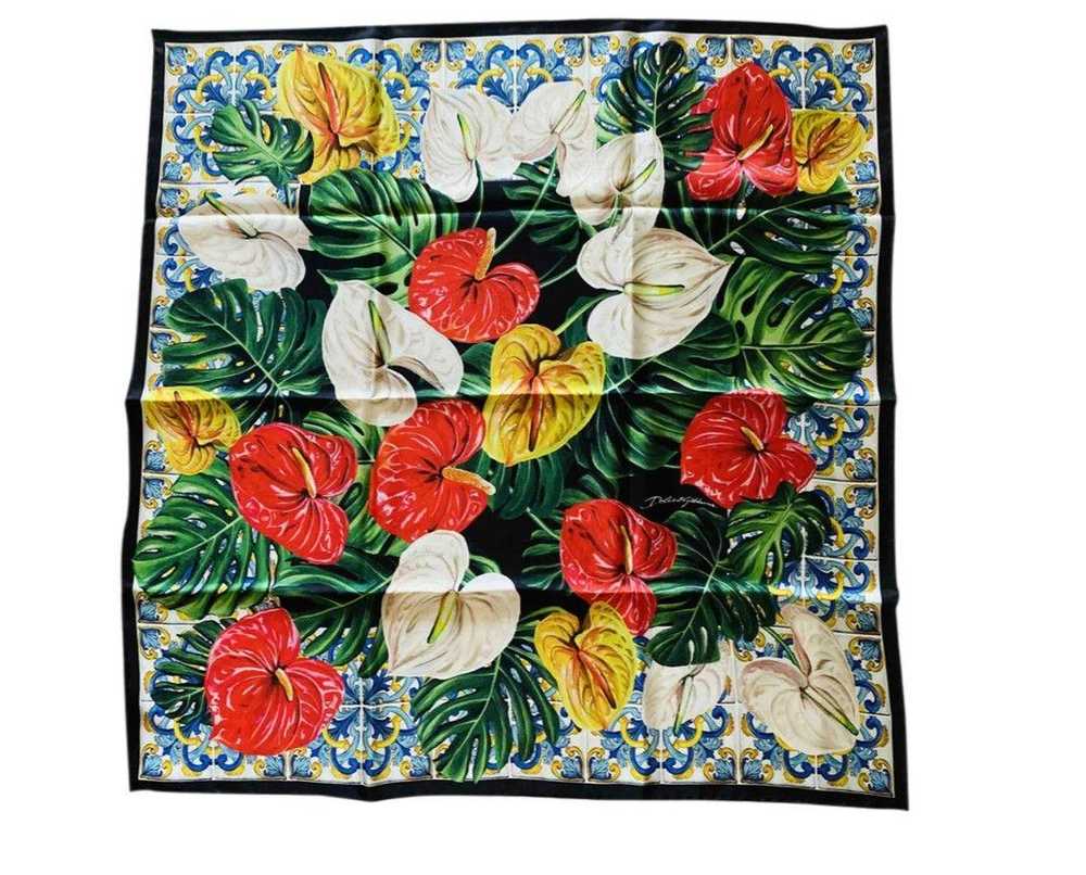 Dolce & Gabbana Jungle Tropical Flower Printed Si… - image 2