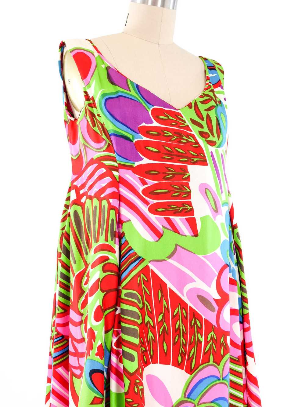 1960's Graphic Printed Dress - image 2