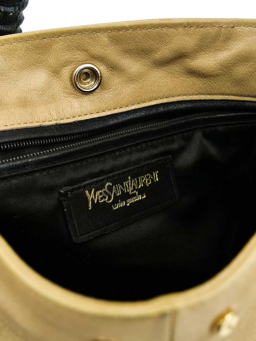 Yves Saint Laurent Beige Leather Mombasa Bag - image 2