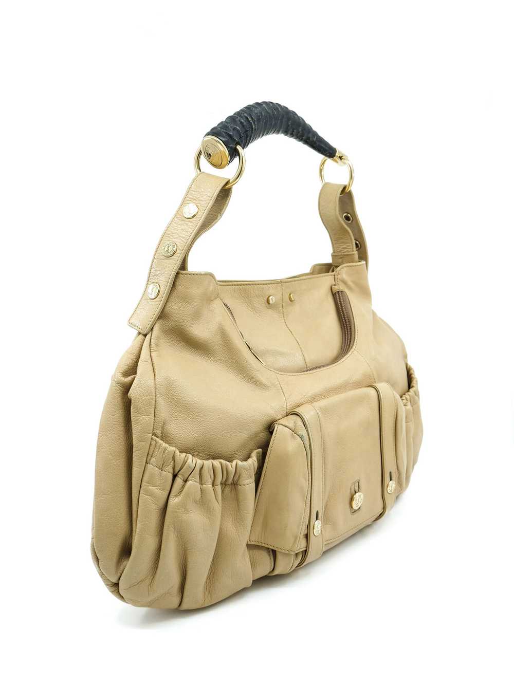 Yves Saint Laurent Beige Leather Mombasa Bag - image 3