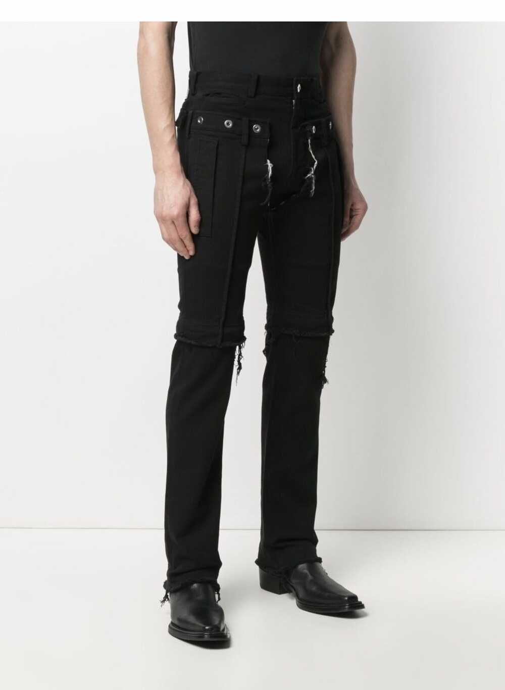 Sankuanz Sankuanz Mid-rise slim-fit trousers - image 3