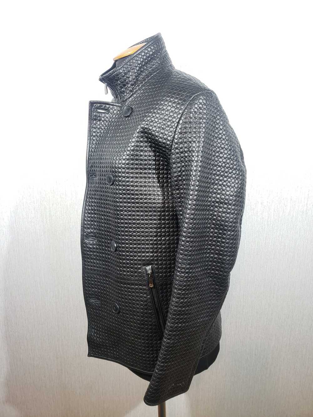 Designer × Leather Jacket Luxury black leather ja… - image 3