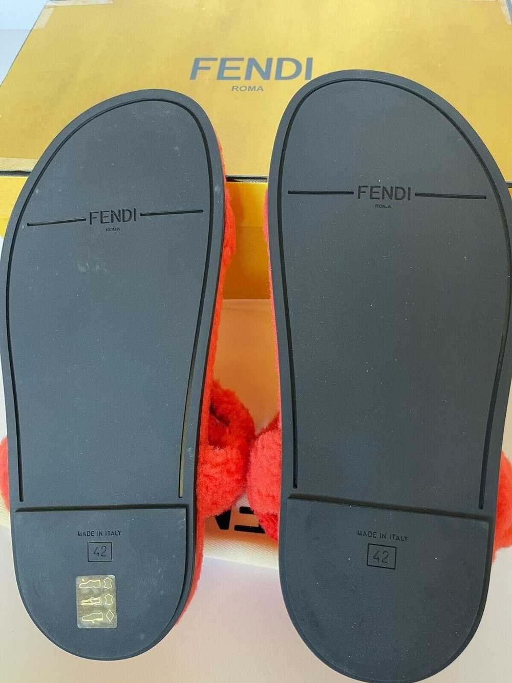 Fendi FF Logo Signature Shearling Strappy Sandals - image 8