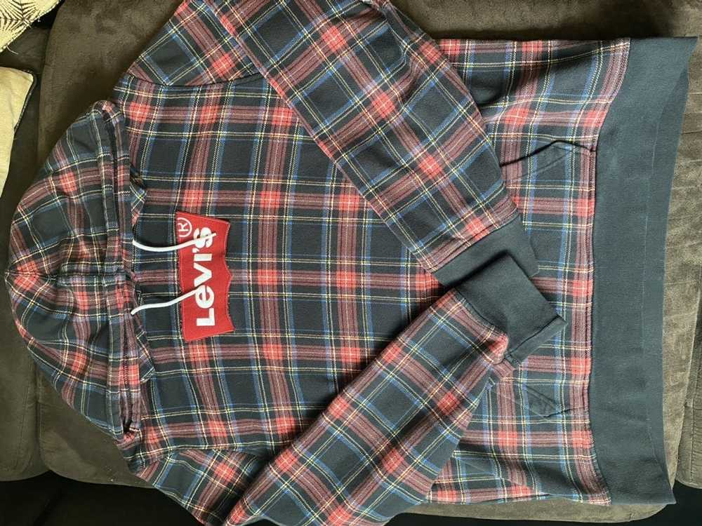 Levi's plaid outlet hoodie