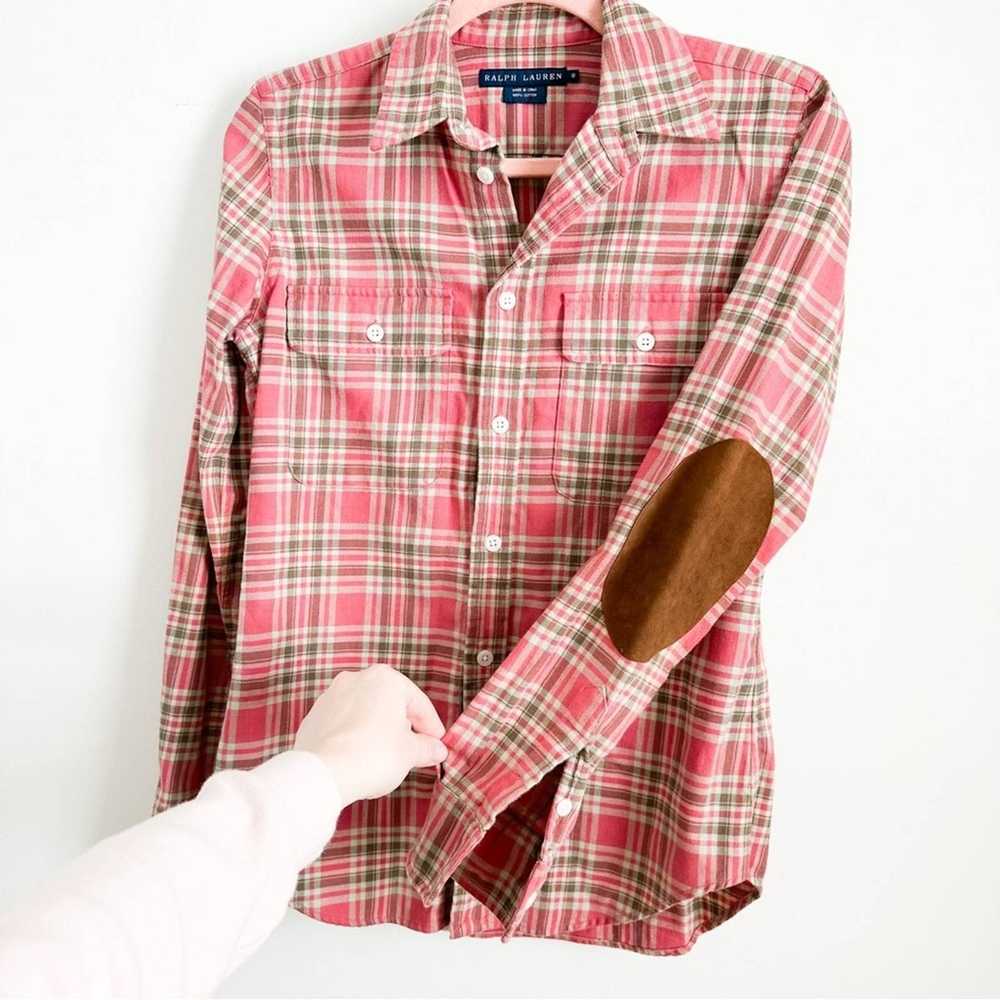 Ralph Lauren Ralph Lauren Red Green Plaid Button … - image 2