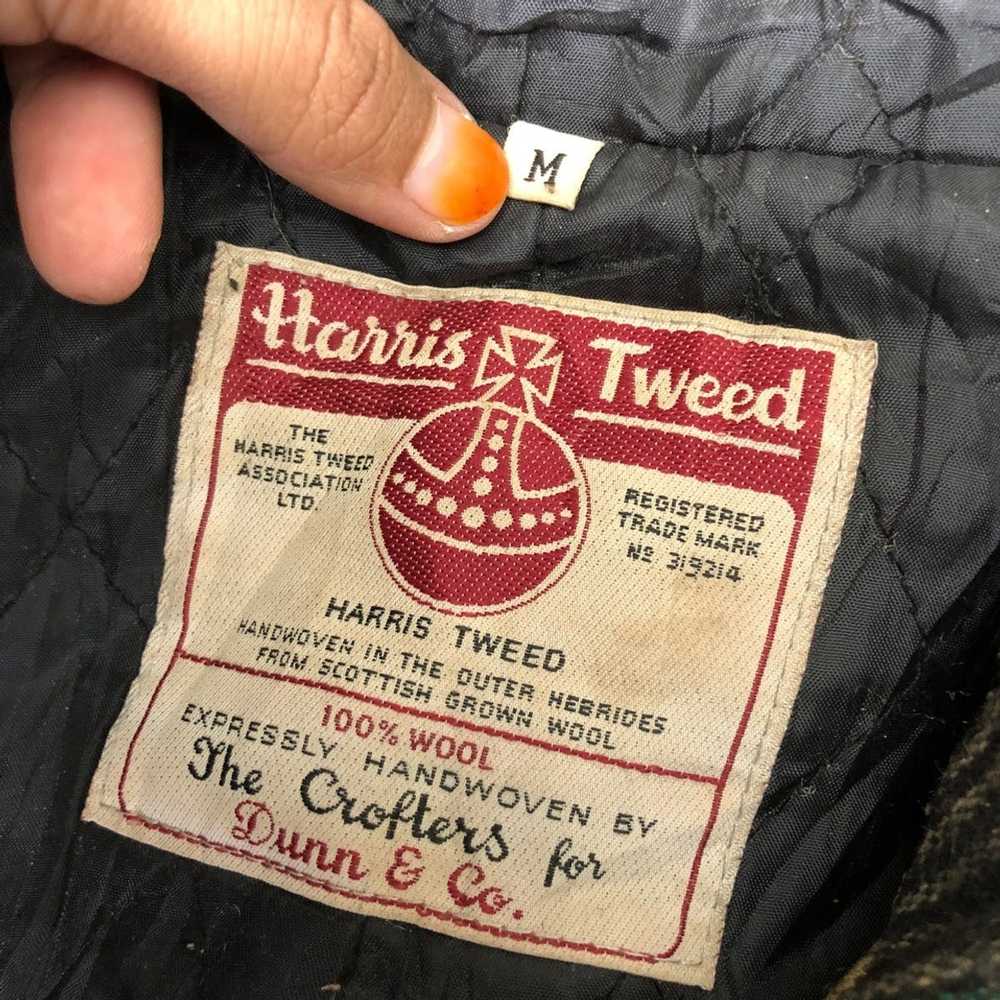 Harris Tweed Vtg 90’ HARRIS TWEED HANDWOVEN Duffe… - image 5