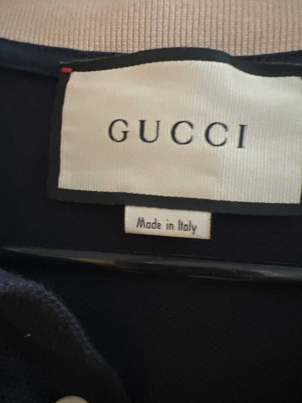 Gucci Gucci Logo Reflective Polo Shirt - Gem