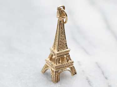 Yellow Gold Eiffel Tower Charm - image 1