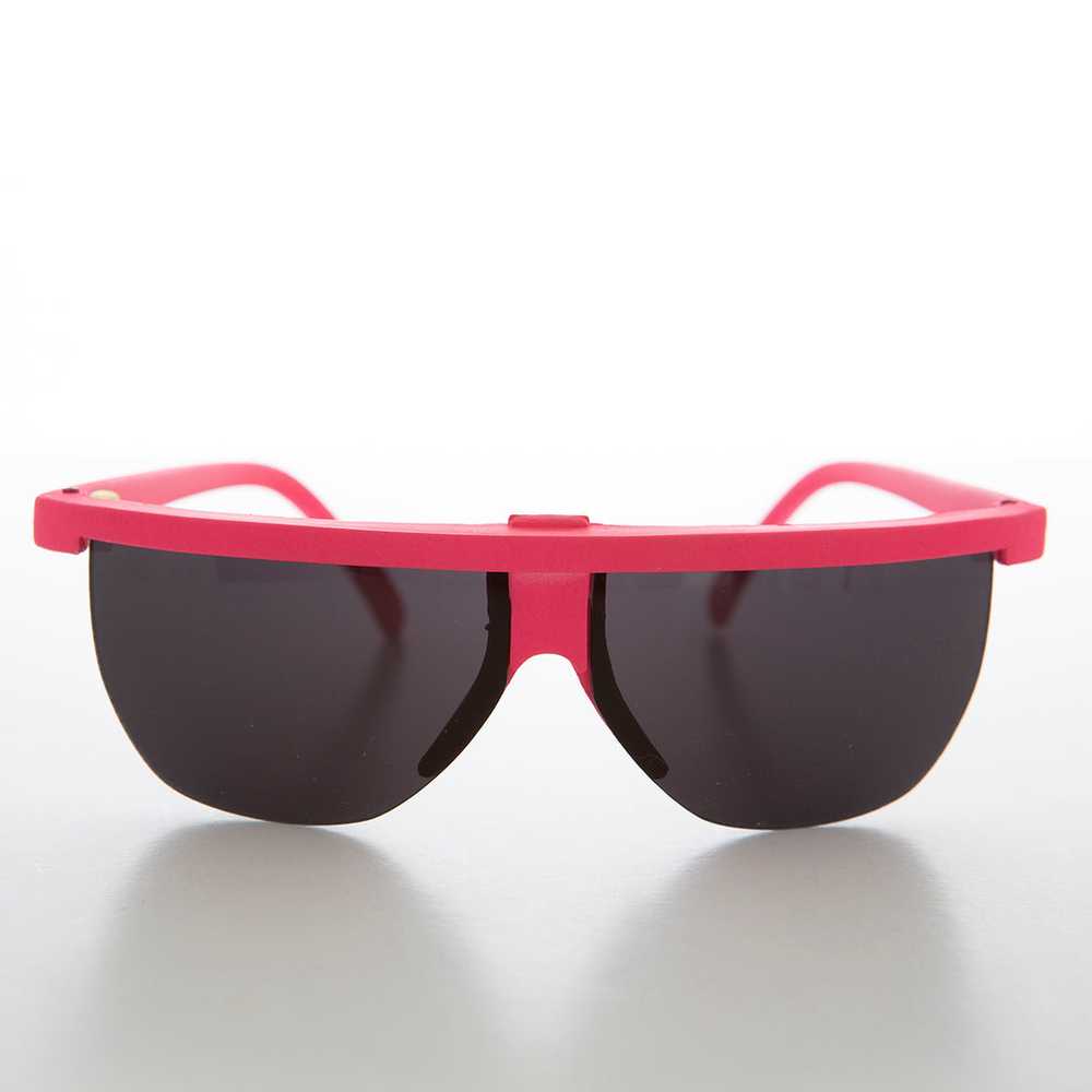 Futuristic Sporty Wraparound Vintage Sunglasses -… - image 1