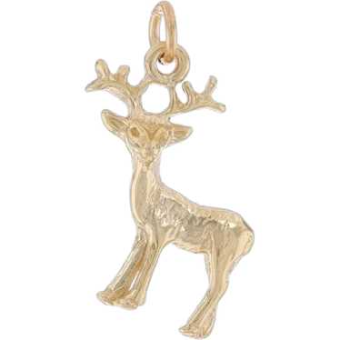 Yellow Gold Standing Deer Charm - 14k Wildlife Pen