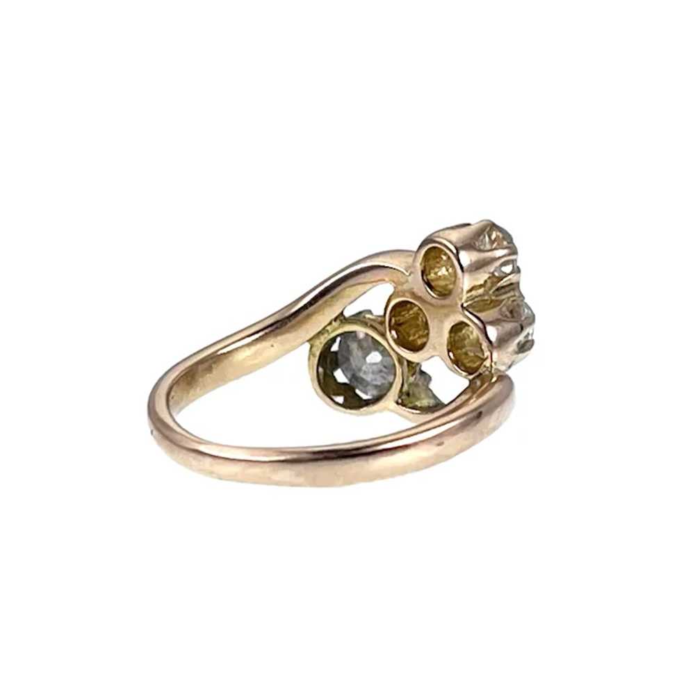 Antique 18K Rose Gold & Diamond Ring - image 4