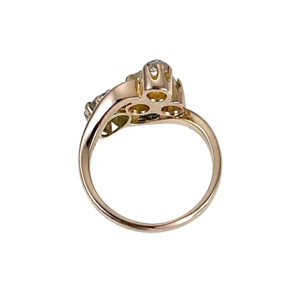 Antique 18K Rose Gold & Diamond Ring - image 5