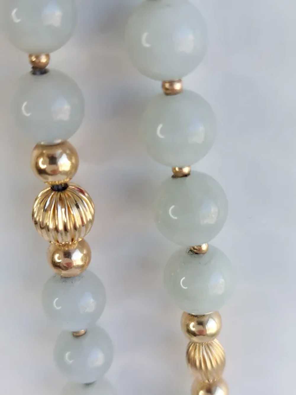 Mid-Century 14K Gold Graduated Natural Light Gree… - image 5