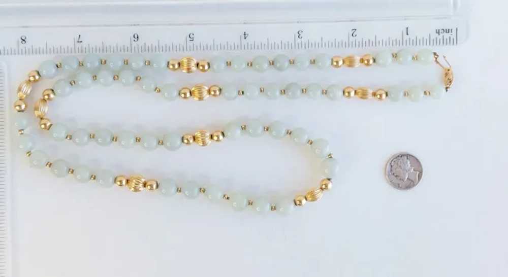 Mid-Century 14K Gold Graduated Natural Light Gree… - image 8