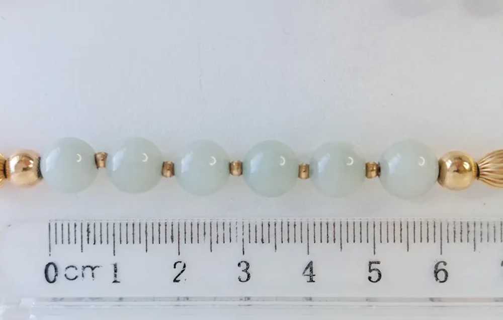 Mid-Century 14K Gold Graduated Natural Light Gree… - image 9