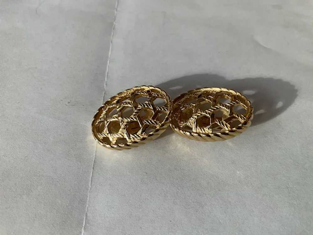 Christian Dior Honeycomb Clip On Earrings - image 7