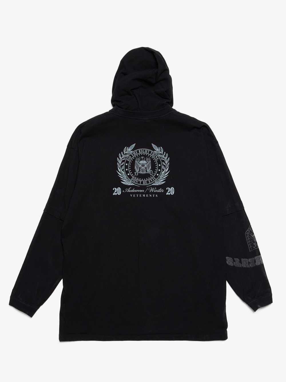 Vetements AW20 The President Black Jersey Hoodie - image 2