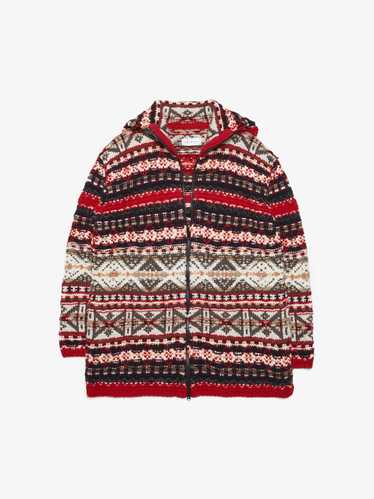 Faith Connexion Red and Beige Ethnic Printed Wool 