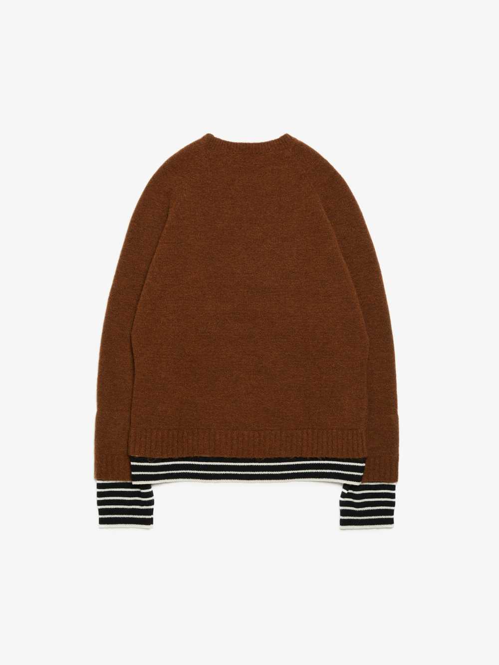 Haider Ackermann Brown Contrast Striped Hem Alpac… - image 2