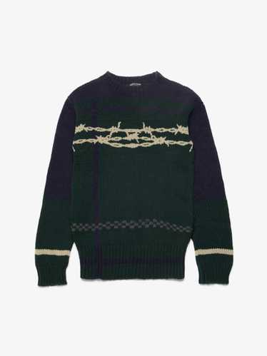 Undercover AW96 Navy And Green Barbed Wire Knitte… - image 1