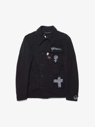 Other Black Pinned And Patched Denim Overshirt - image 1