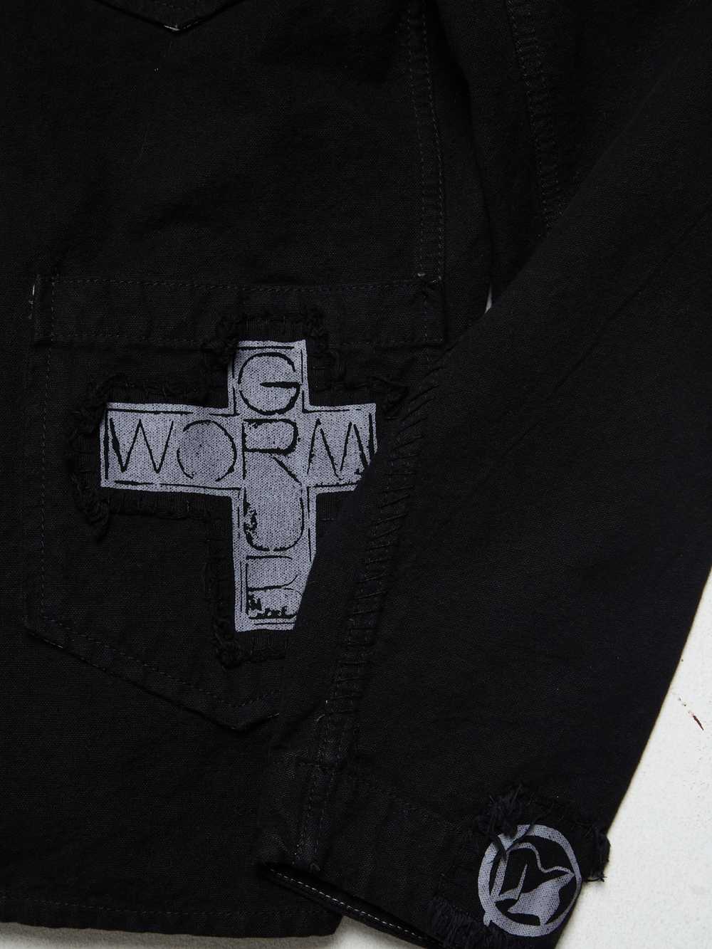 Other Black Pinned And Patched Denim Overshirt - image 5