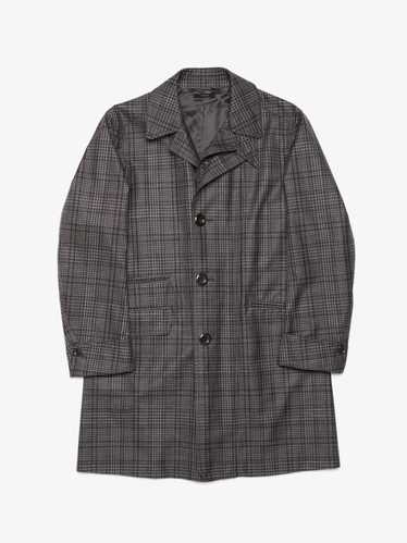 Tom Ford Brown and Gray Checked Nylon and Cotton B