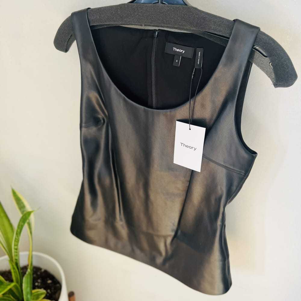 Theory Vegan leather shirt - image 3