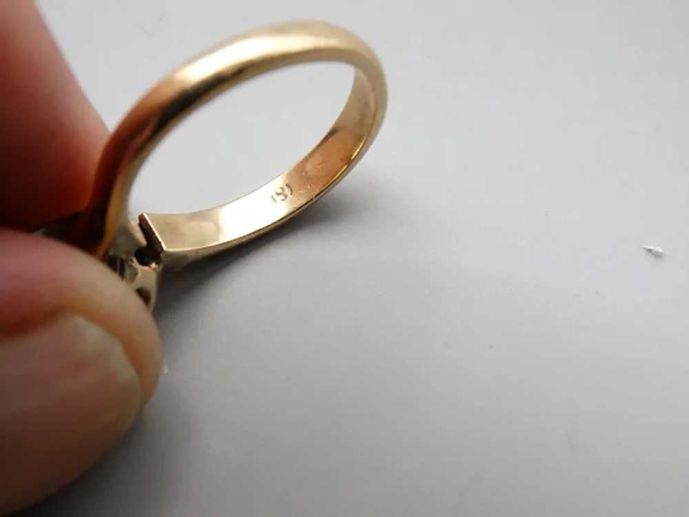 14k Yellow gold and 2.25ct Aquamarine Ring Size 5… - image 4