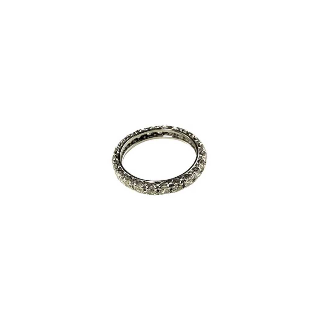 Vintage 18 Karat White Gold Diamond Eternity Band… - image 2