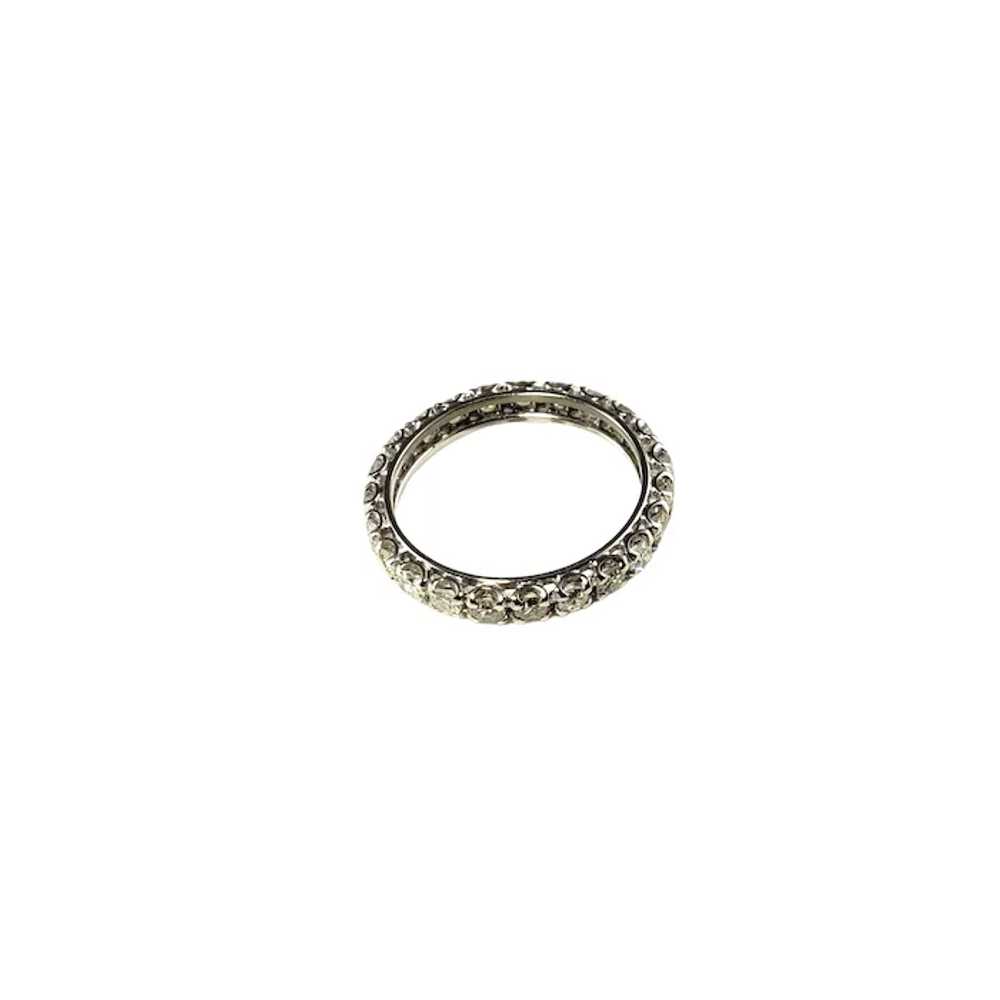 Vintage 18 Karat White Gold Diamond Eternity Band… - image 3