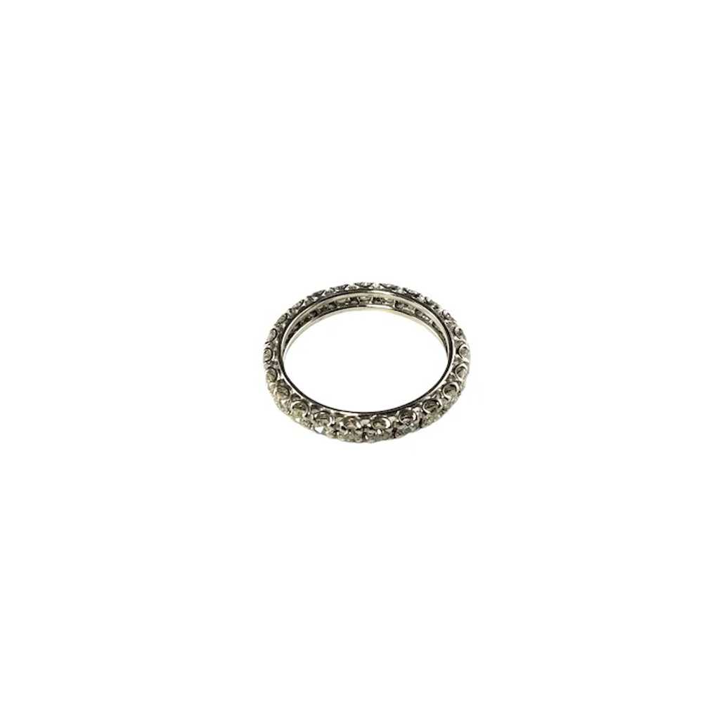 Vintage 18 Karat White Gold Diamond Eternity Band… - image 4