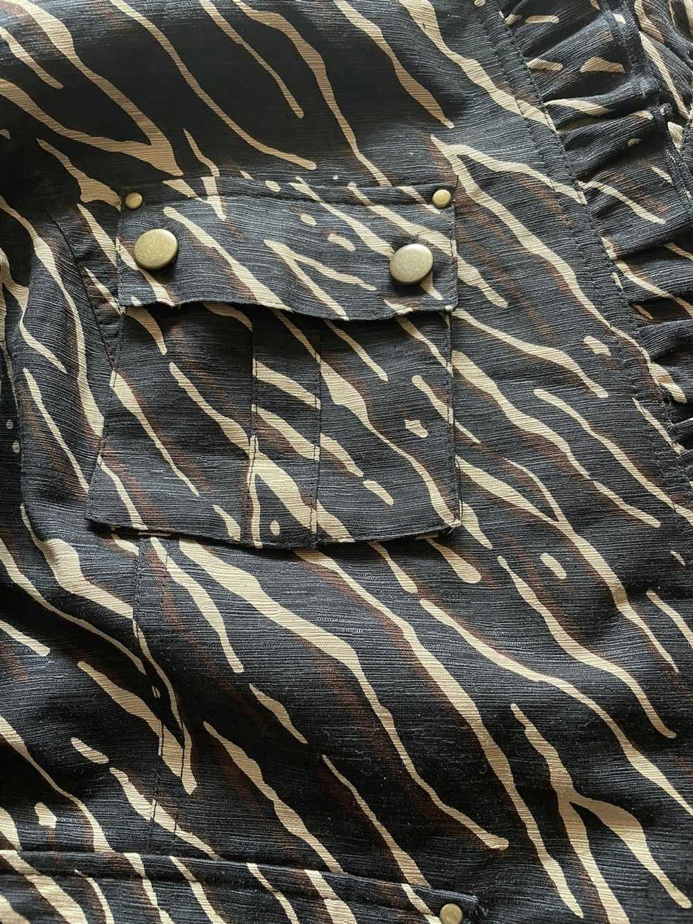 Vintage 2000s 100 % silk Silkland zebra oversize … - image 4