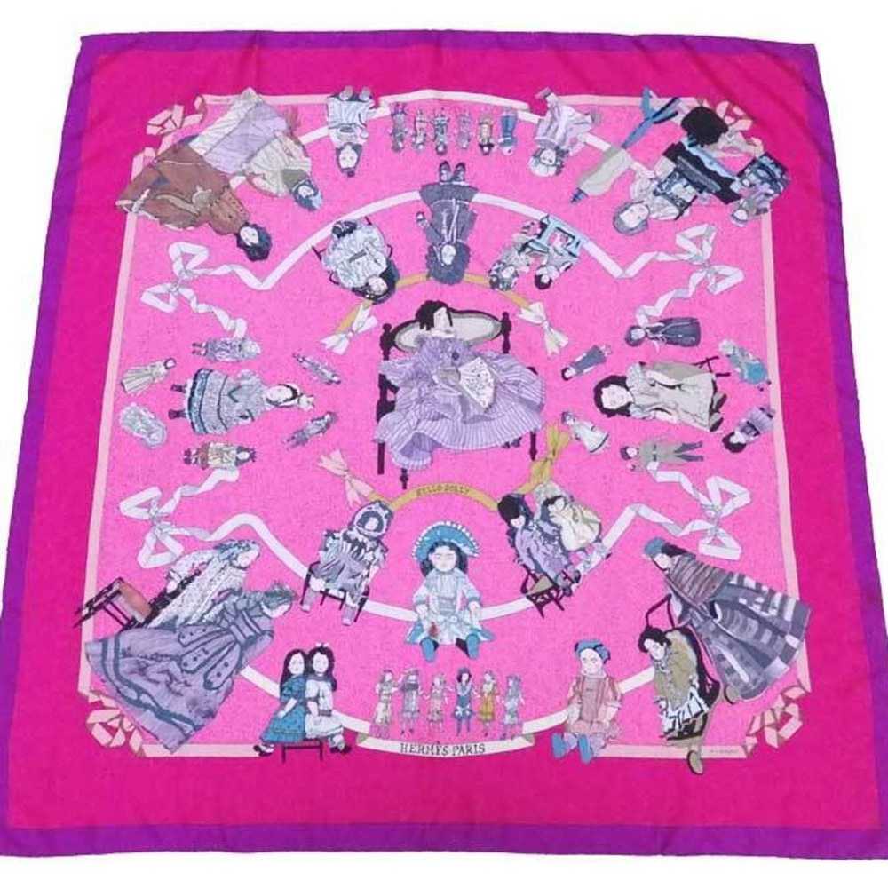 Hermes Hermes Scarf Carre 90 HELLO DOLLY Silk Pin… - image 1