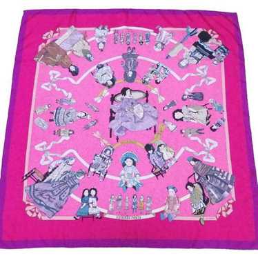 Hermes Hermes Scarf Carre 90 HELLO DOLLY Silk Pin… - image 1