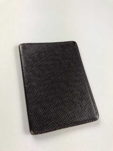 Louis Vuitton Black Taiga Seed Leather Unisex Hard Phone Case / Card Holder  2006
