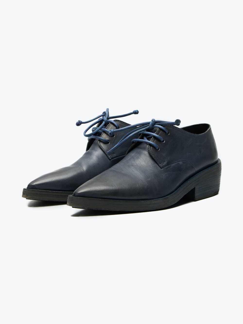 Marsell Blue Sharp Nosed Leather Derby - image 2