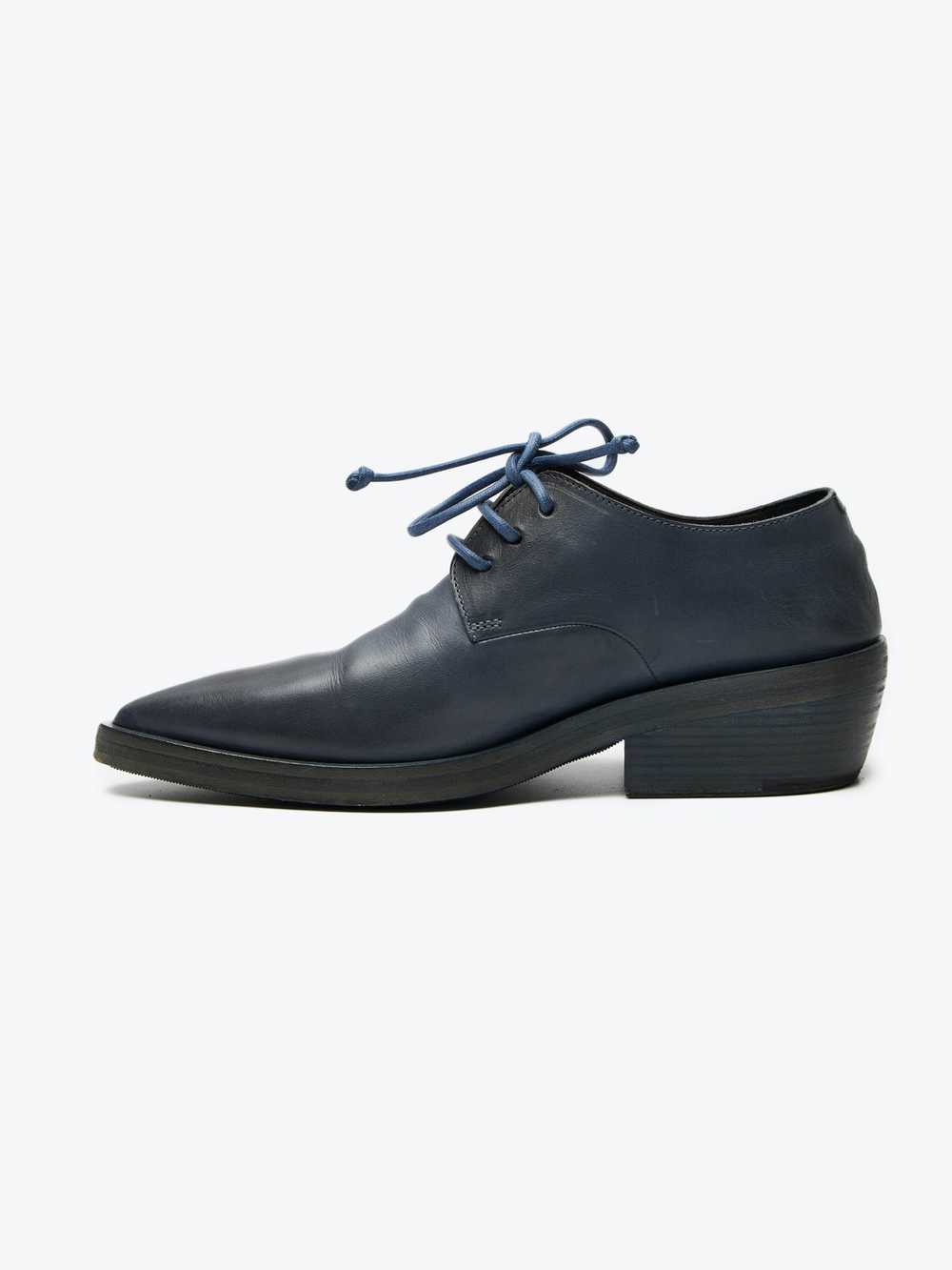 Marsell Blue Sharp Nosed Leather Derby - image 3