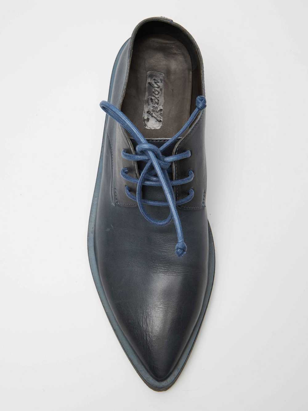 Marsell Blue Sharp Nosed Leather Derby - image 6